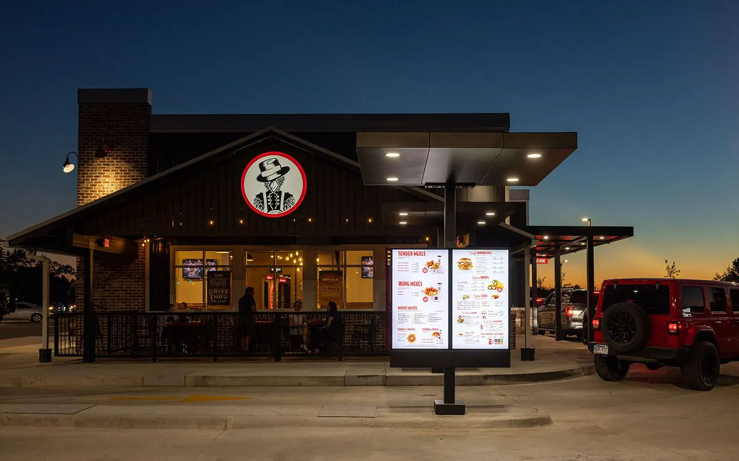 digital menu board for drive-thrus
