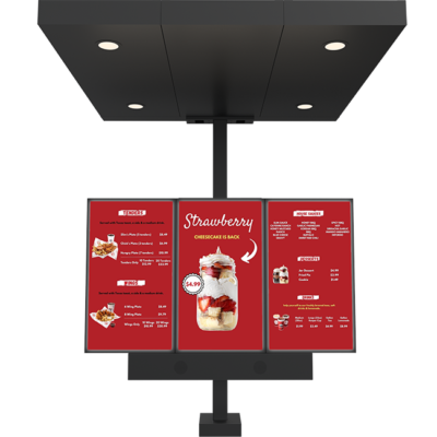 All-in-One Order Point Canopy with Triple Menu Board