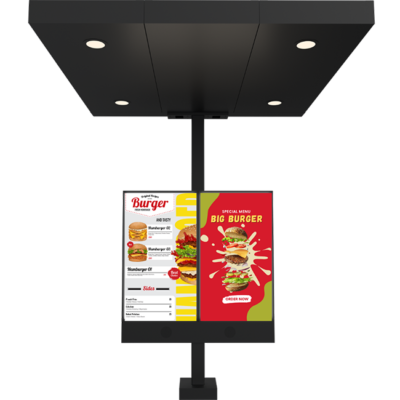 All-in-One Order Point Canopy with Double Menu Board
