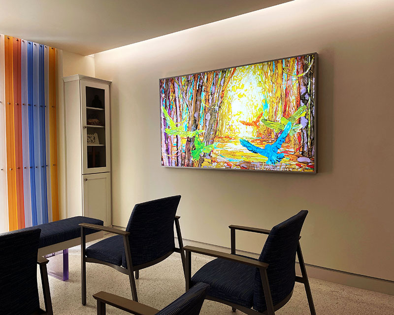 Illuminated Picture Frames in Healthcare Facilities for Increased Healing Power