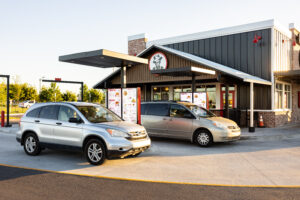 Restaurant Digital Signage with Dual Lane Drive-Thru by DSA Signage