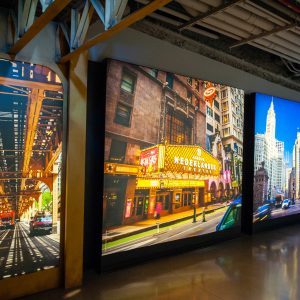 DSA Signage custom lightboxes and wayfinding signs at Willis Tower